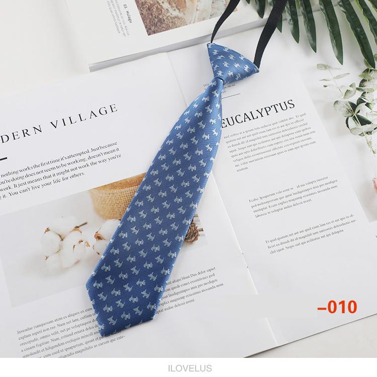 Children's Small Tie with Creative Fun Cartoon Polyester Short Lazy Knot Free Tie 6cm
