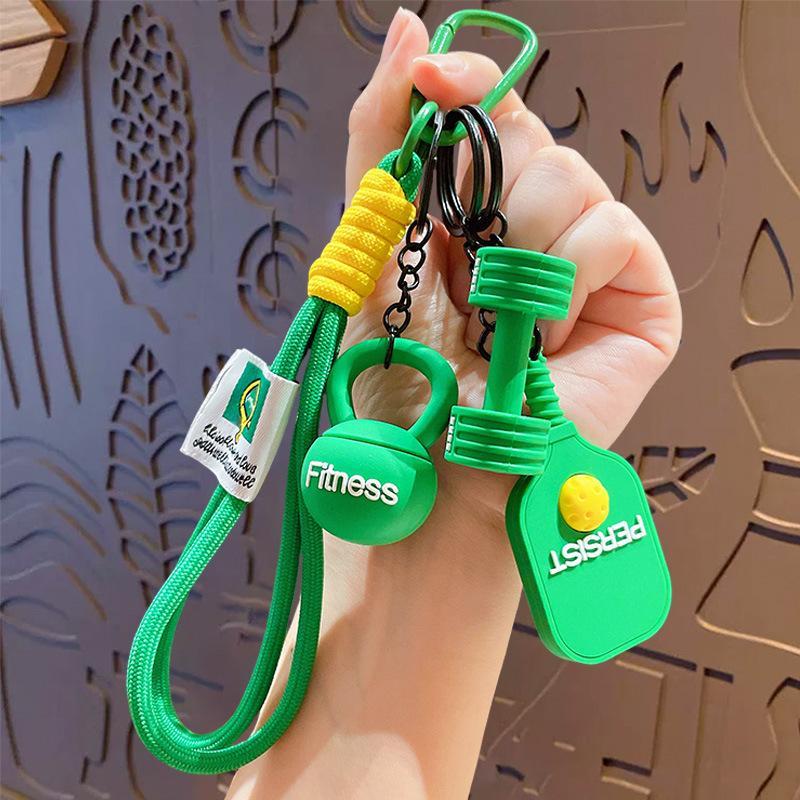 Portable 1 PCS PVC Pickleball Bag Tag Keyring Cute Lightweight Pendant for Car Keychain Backpack Pickleball Fans Creative Gift