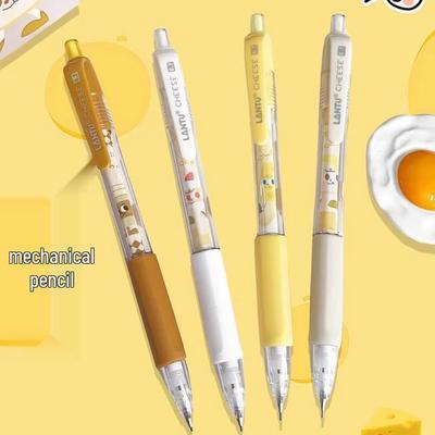 Cute Cheese 0.5/0.7mm Press-Type Mechanical Pencil – Durable, No Sharpening Needed, Break-Resistant Lead