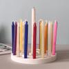 Multi Hole Circular Shape Silicone Candle Holder Molds Easy Demolding For Epoxy Resin Candlestick Plate Home Decoration