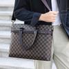 Li Shen Men's Plaid Crossbody Briefcase