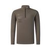 FILA Ski Series Fashionable Casual Sports Comfortable Fleece Warm Knitted Long Sleeve T-Shirt Men Tops Dark-Brown Gray A11M546204FBG