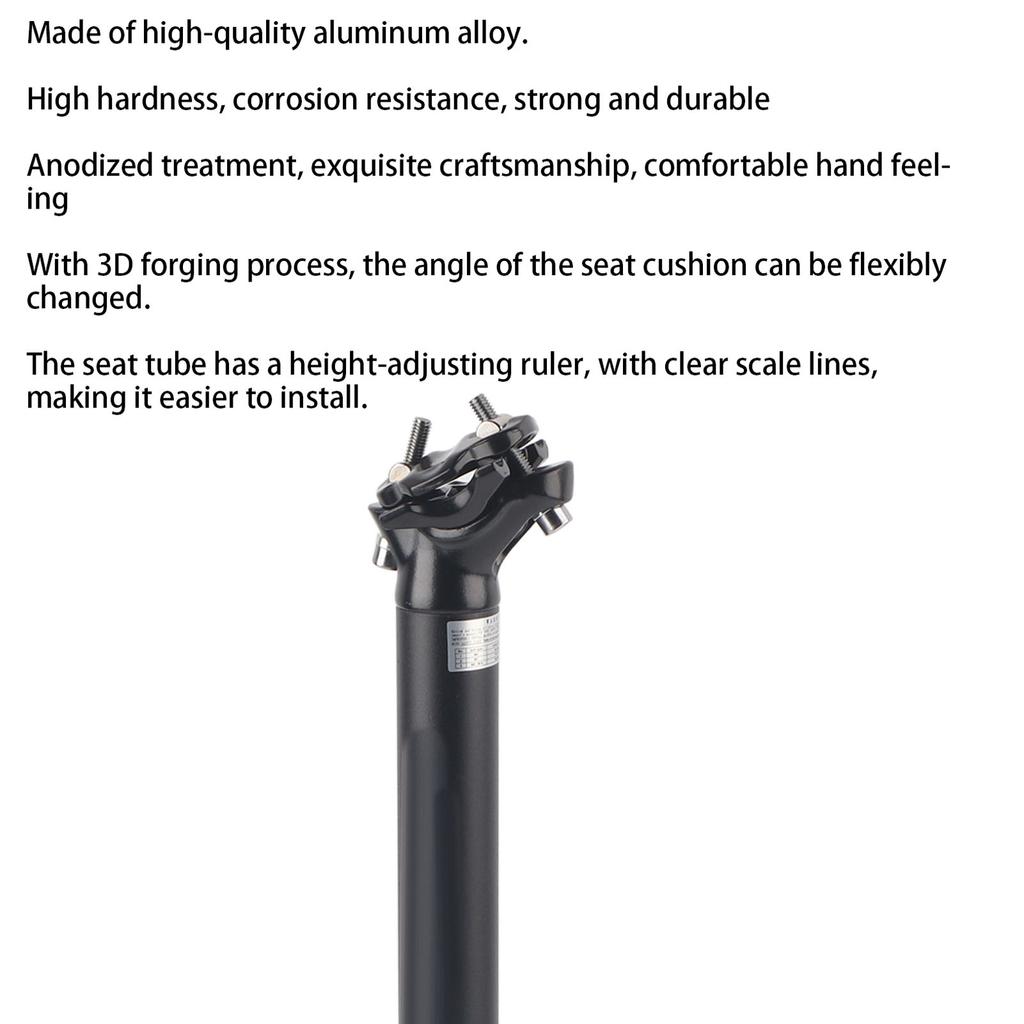 30.9mm Seatpost Seatpost FMFXTR 30.9x400mm Seatpost Aluminum Alloy Saddle Pole Road Mountain Bike Seat Post Tube