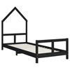 Children S Bed Black 80x200 Cm Solid Pine Wood