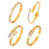 Elegant Cross-Border Full Diamond Titanium Steel Bracelet: Fashionable Hollow Chain Design