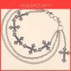 Metal Cross Belt Chain Hip Hop Accessory For Men Women With Lobster Clasp