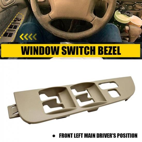 Beige Driver Left Master Power Window Switch Bezel Trim for 98-02 Toyota Corolla
