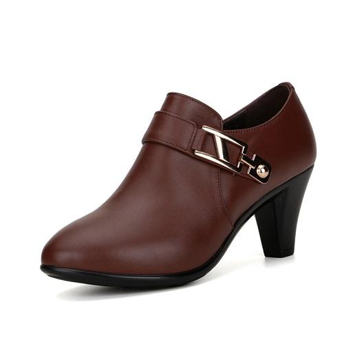 

Модная обувь из натуральной кожи AIYUQI 2024 весна женская элегантные туфли-лодочки на шпильке офисная леди деловое платье модные большого размера женские туфли 41 коричневый