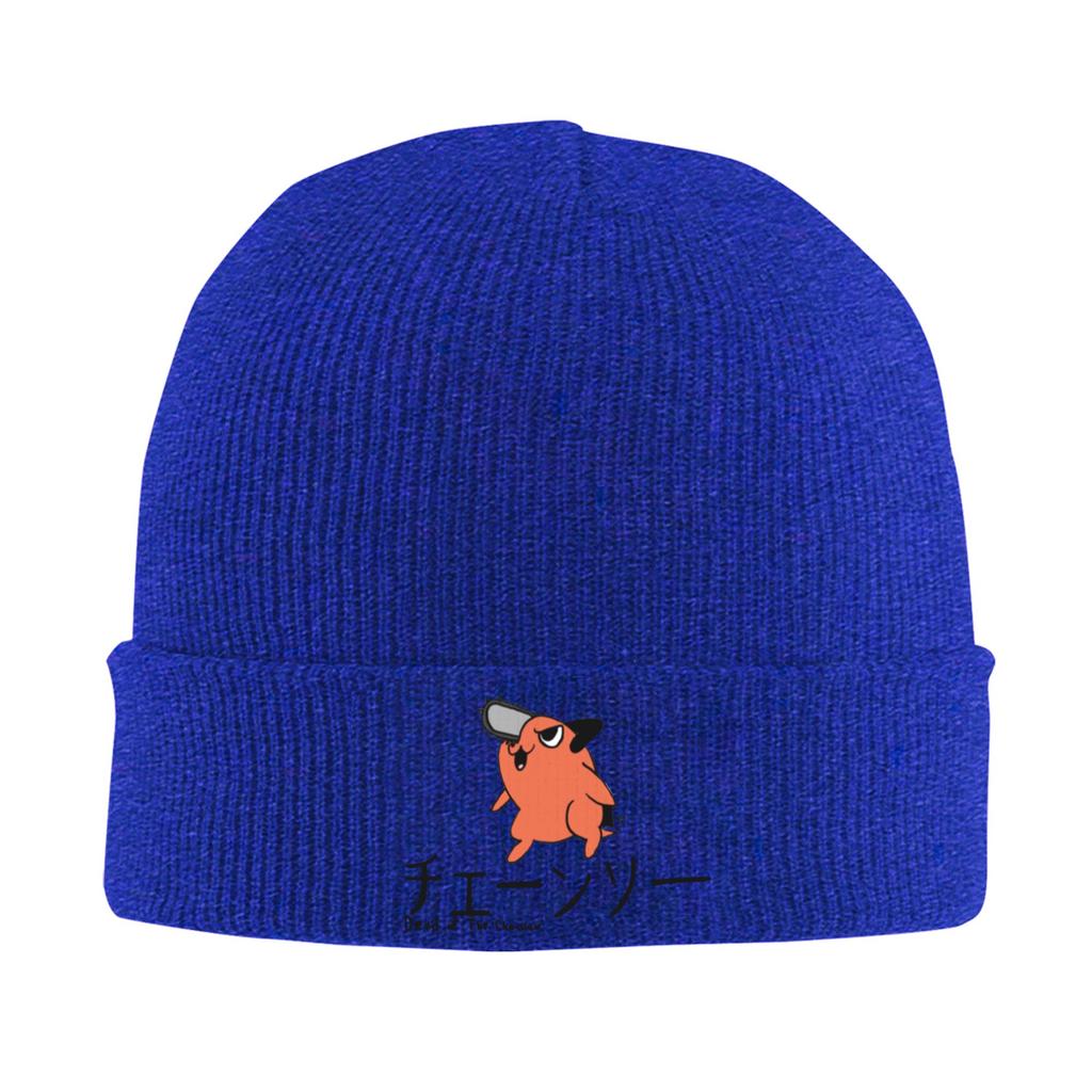 Chainsaw Man Pochita Stance Anime Style Manga Knitted Caps Women'S Men'S Beanie Winter Hat Acrylic Warm Cap