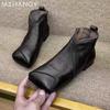 Módní dámské kotníkové boty s hranatou špičkou, ploché, designové boty pro ženy, trend 2025, módní chelsea boty, zimní nové tenisky, retro dámské boty