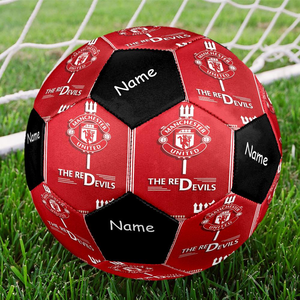 Custom Name Manchester United Theme Size 5 Soccer Ball, Suitable for Both Indoor and Outdoor Matches, a Gift Suitable for Everyone.