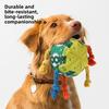 Pet Dog Toy Rainbow Rope Knot Cotton Rope Toy Dog Chewing Toy Durable and Bite-resistant Sound-producing Toy Pet Supplies