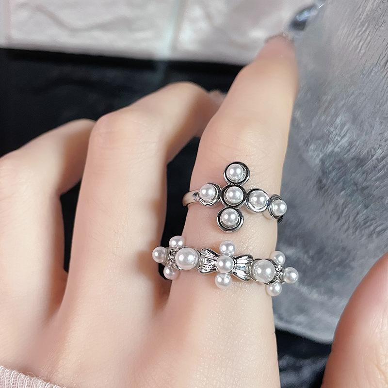 French Cross Opening Adjustable Ring High Sense Fashion Index Finger Joint Ring Niche Design Personalized Ring