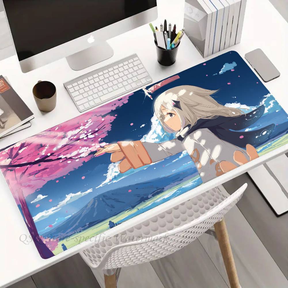 Paimon Game Anime Genshin I-Impact Mousepad Non-slip Suitable For Office Computers Laptops E-sports Game Desk Mats XXL Keyboard