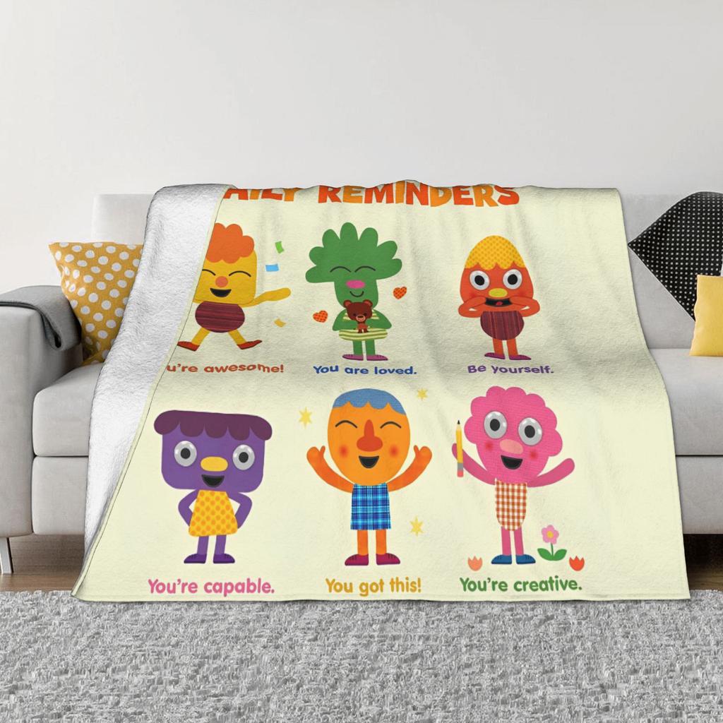 Noodle & Pals Micro Coperte Super Semplici Flanella Primavera/Autunno Promemoria Quotidiani Coperte Plaid Multifunzione Leggere Divano