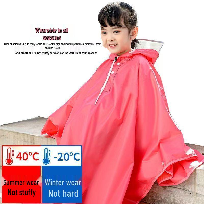 Children's Waterproof Raincoat with Face Protection for Primary School Boys and Girls, Easy On/Off, Ideal for Classes & Activities.