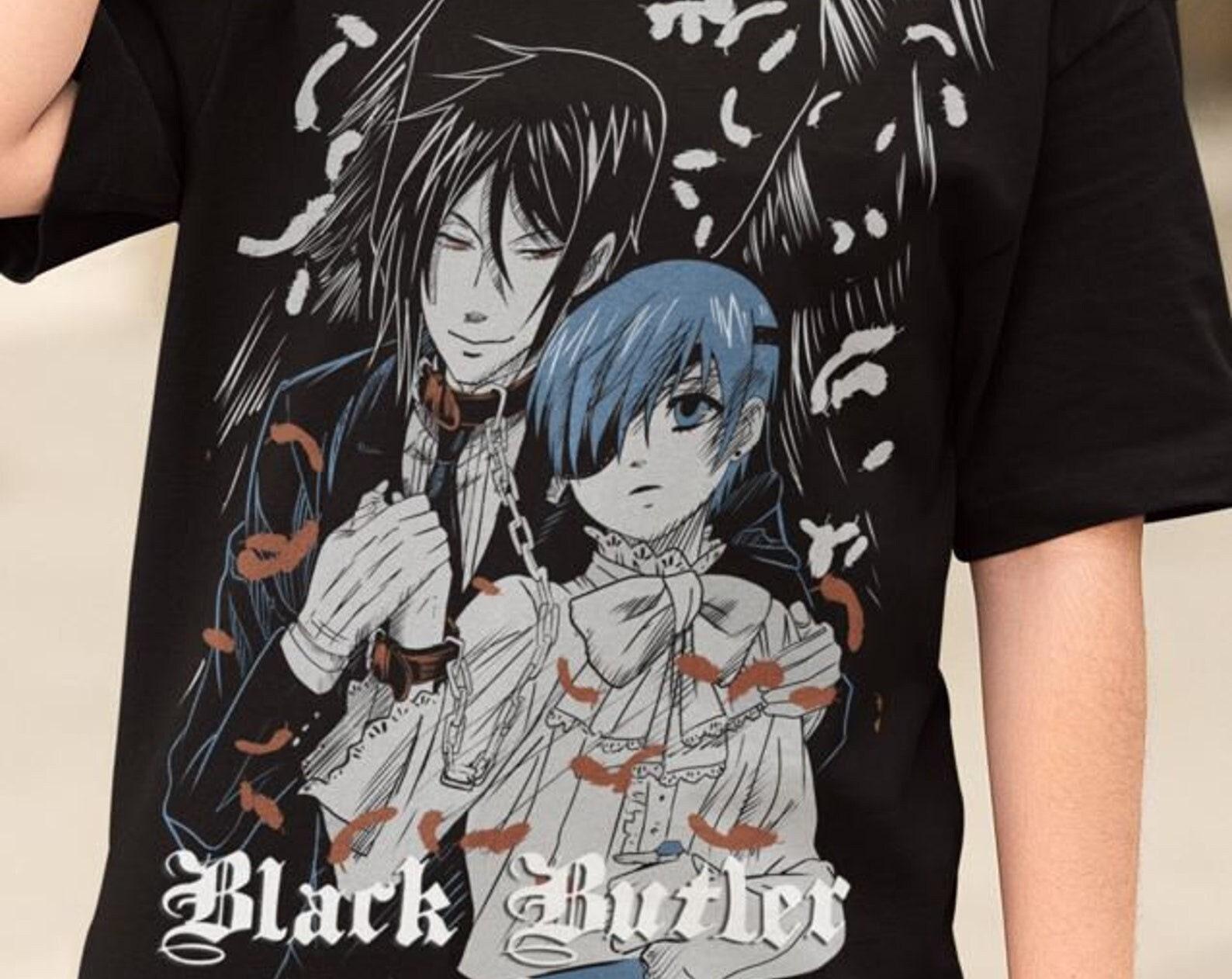 Unisex, Black Butler Shirt, Sebastian T-Shirt, Kuroshitsuji, Toboso Yana, Sebastian, Japanese, Anime Gift, Vintage, Grunge, Gothic 4XL