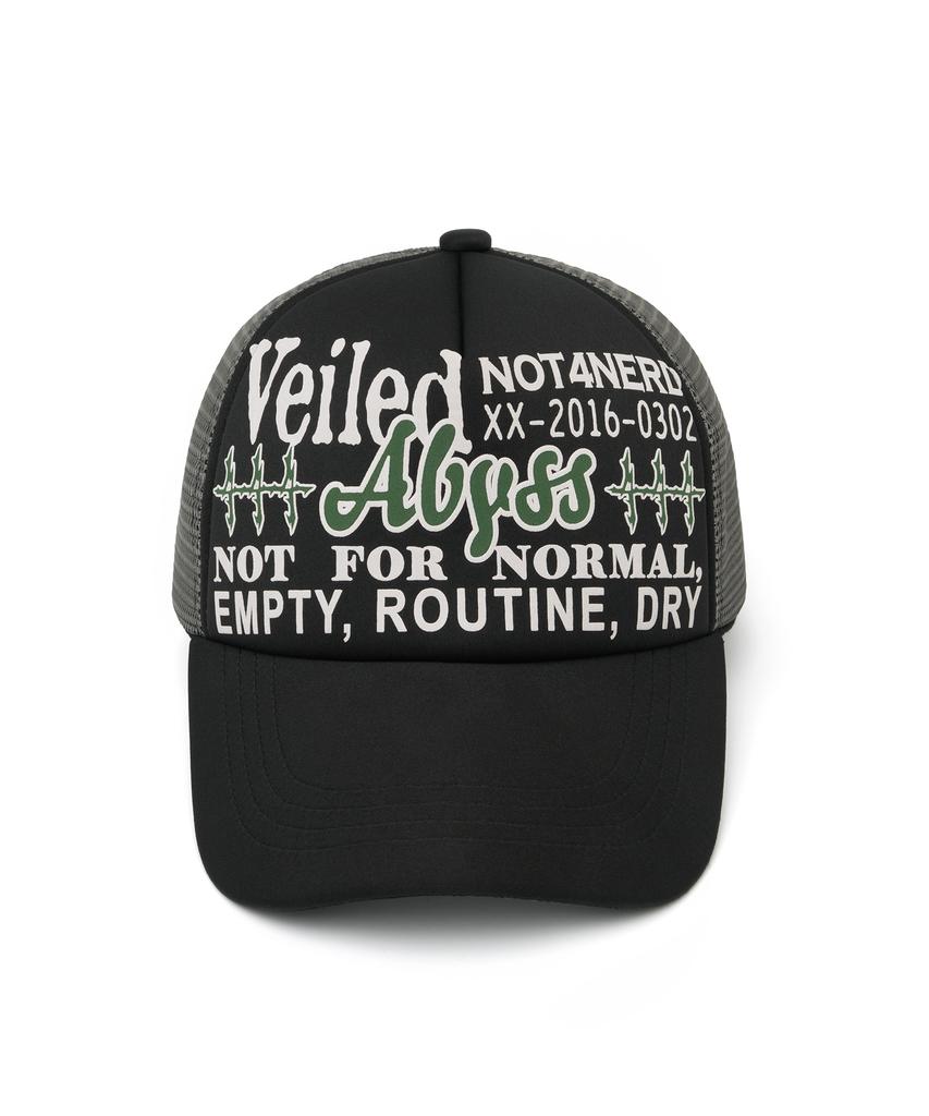 NOT4NERD Veiled Emblem Trucker Cap - Black