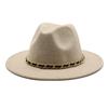 High-Quality Woolen Top Hat Women'S British Retro Rolled-Brimmed Jazz Hat Men'S And Women'S Casual Felt Hat Top Hat Lmn436