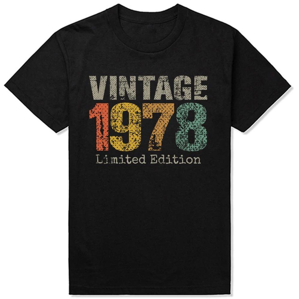 Original Vintage 1978 Retro Est 1978 Edition T Shirts Summer Graphic Cotton Streetwear Short Sleeve Birthday Gifts T-shirt