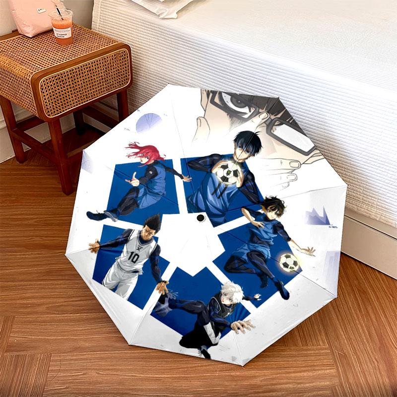 BlueLock Pattern Pattern New Style Umbrella, 1 Piece Automatic Folding Umbrella, Portable Foldable Travel Umbrella, Outdoor Umbrella,Birthday Gift