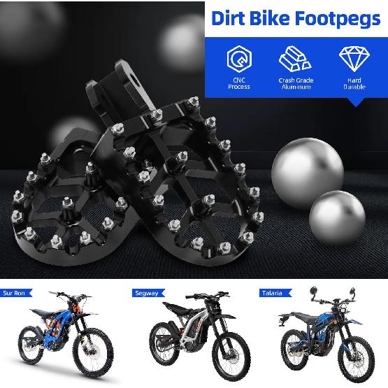 CHANGCHENG Dirt Bike Foot Pegs Motorcycle Footpegs Foot Pedals Rests CNC for Sur Ron Light Bee S/X Segway X260 X160 Talaria Sting MX3 MX4 Talaria XXX
