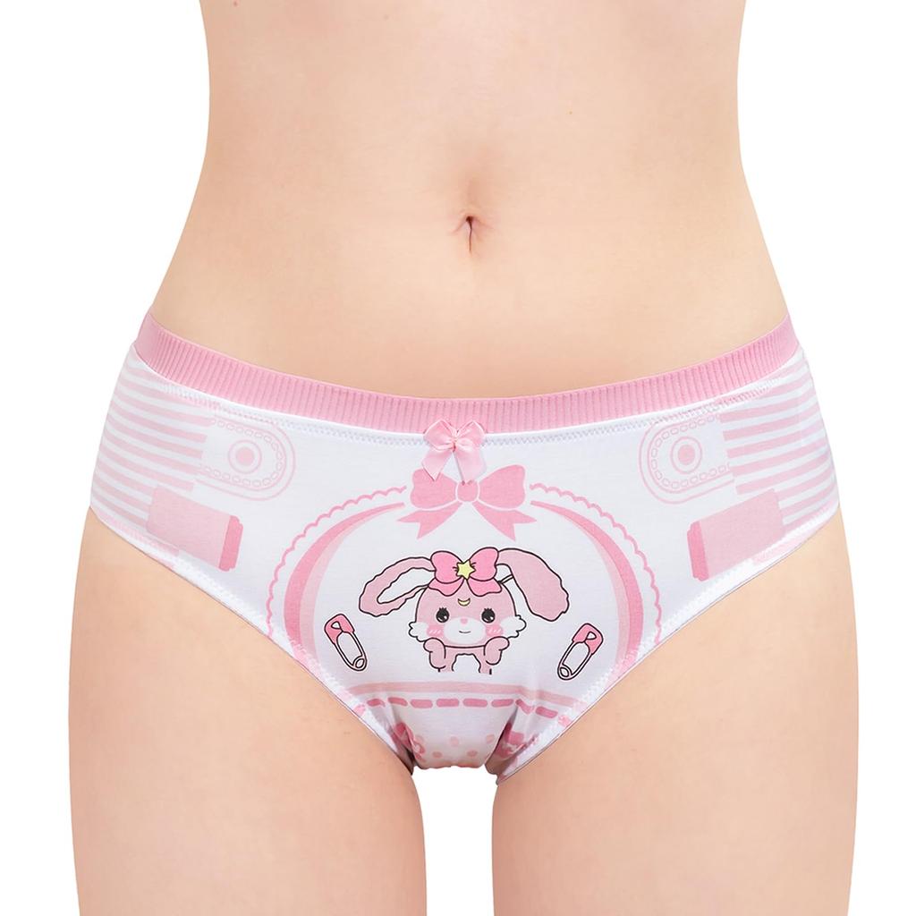 LittleForBig Cotton Panties with Size L Women's (Baby Rabbit) Bowknot,