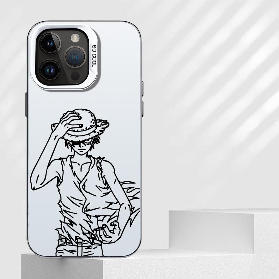 Phone Case for iPhone 16e 11 12 13 Pro Max 14 15 16 Plus Soft Cover One Piece Luffy Of The Straw Hat