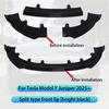 Front Bumper Front Lip Front Shovel Kit For Tesla New Model Y Juniper 2025+ Body Spoiler Splitter Segmented Front Bumper Kit