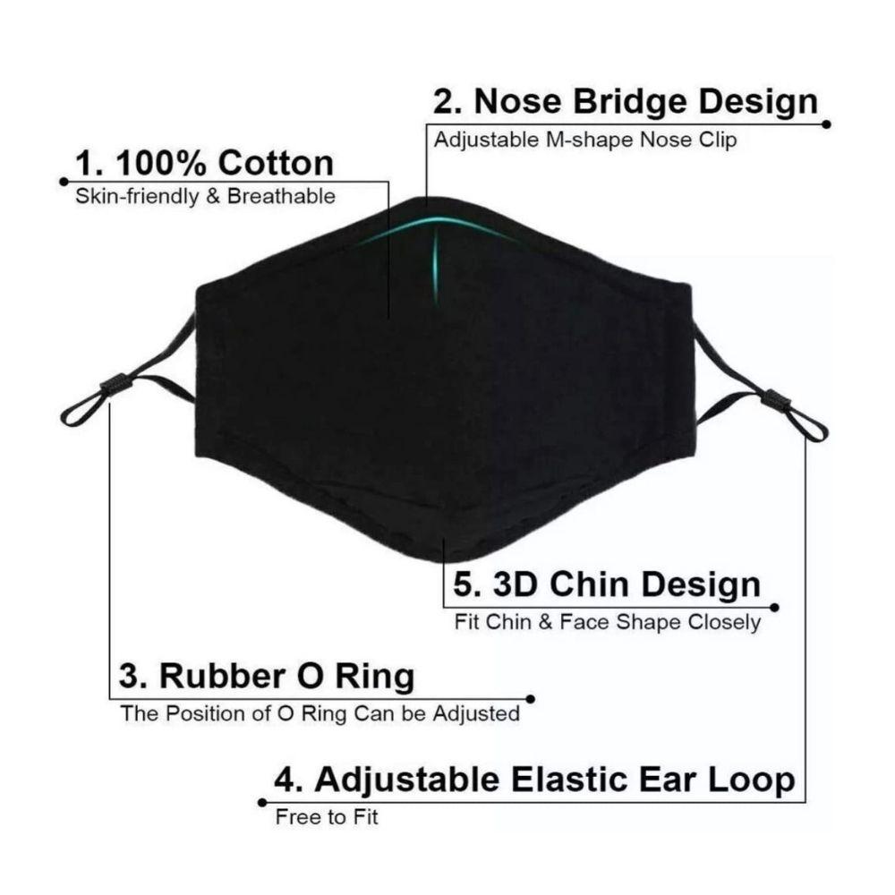 Homlly Washable PM2.5  Face Mask With Adjustable Straps Mask