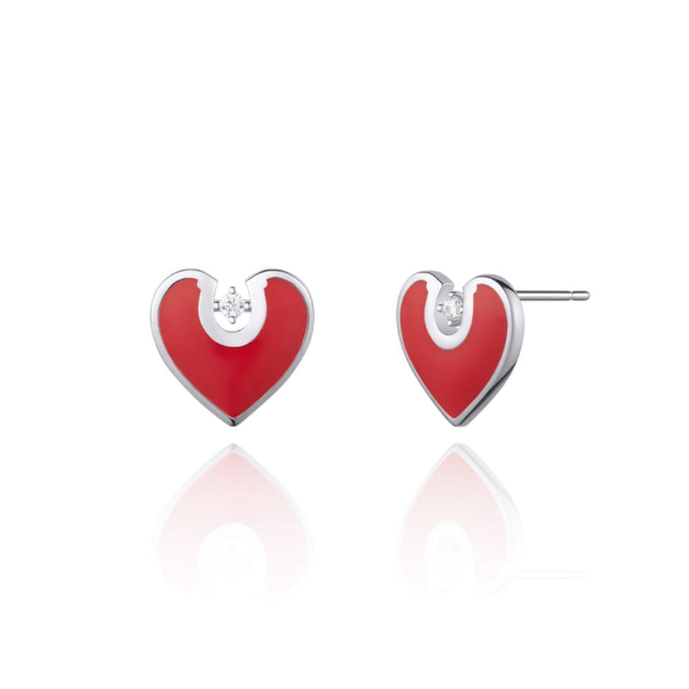 [Stonehenge] Luv-It Silver Heart Earrings H0180