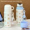New Stainless Steel Large-capacity Thermos Cup 1011 New Non-slip Water Cup Cute High-value Cartoon Portable Cup