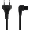 CEE7/16/M-C7/H Angled Power Cable - NANO CABLE - 3 M - Black