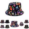 Colorful Mushroom Print Fisherman Hat Bucket For Outdoor Sports And Sunshade Unisex