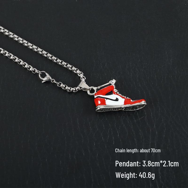 Trendy Titanium Steel Men's Dog Tag Necklace - Hip-Hop Style Pendant Chain