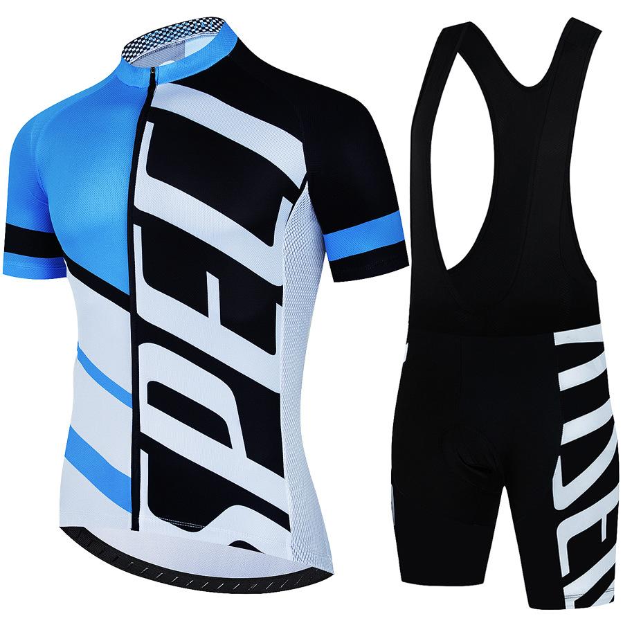 Tour De France Team Cycling Jersey & Pants Set Men's Short Sleeve Summer Bike Clothing Breathable Quick Dry Outdoor Road Bicycle