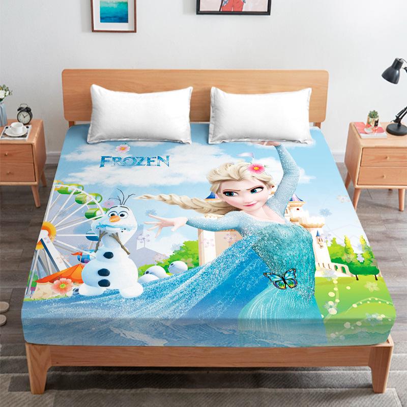 Elsa Princess Children's Bed Cover for Student Dorm Mattress
