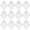 12 Stück Diamantförmige Klare Weihnachtskugeln Transparente Kunststoff Befüllbare Ornamentkugeln Party Feiertag DIY Dekorationen Festlich