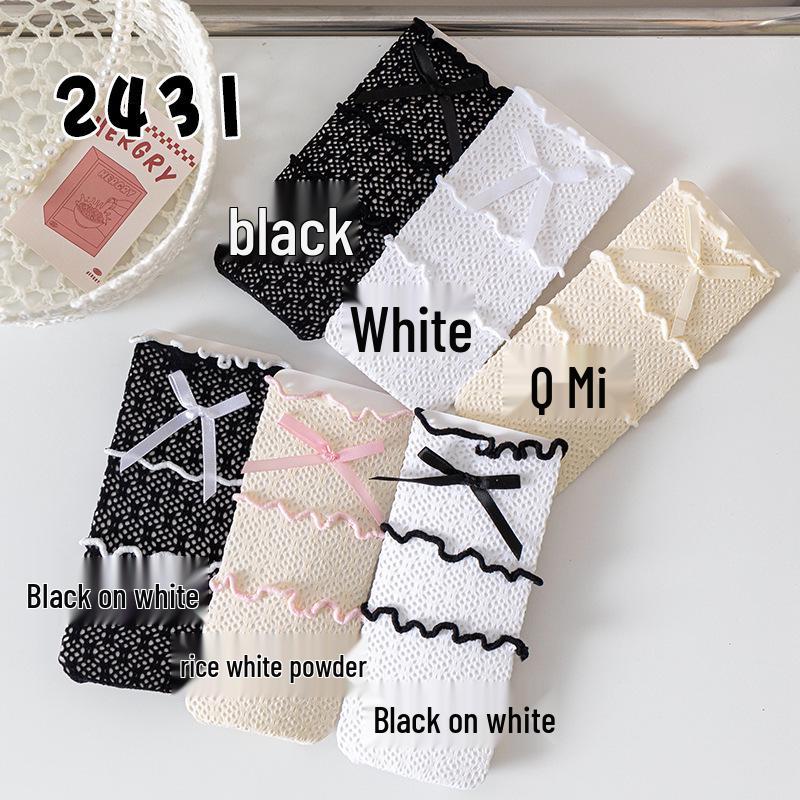 Sommer-Lolita-Socken für Mädchen im koreanischen Stil mit Spitze und Schleife, Prinzessinnen-Socken