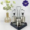 Chui Shan Hai Glass Condiment Dispenser Set