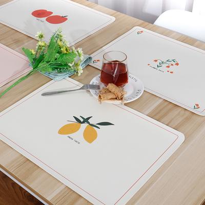 Fruits Luxury Leather Placemat Home Kitchen Decoration Romantic Western Food Mat Heat Insulation Mat Home Bowl Cup Mat