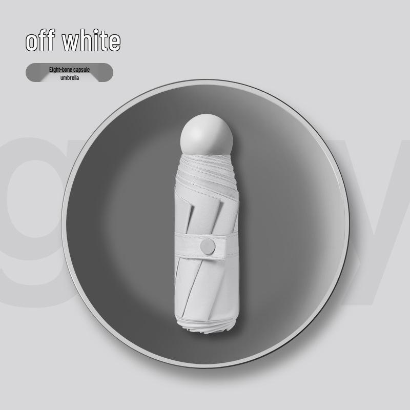 "Compact Ultralight 5-Fold UV Protection Mini Capsule Umbrella"
