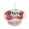Summer Series Gray Cat Plush Toy Keychain With Float Ring For Kids And Teens