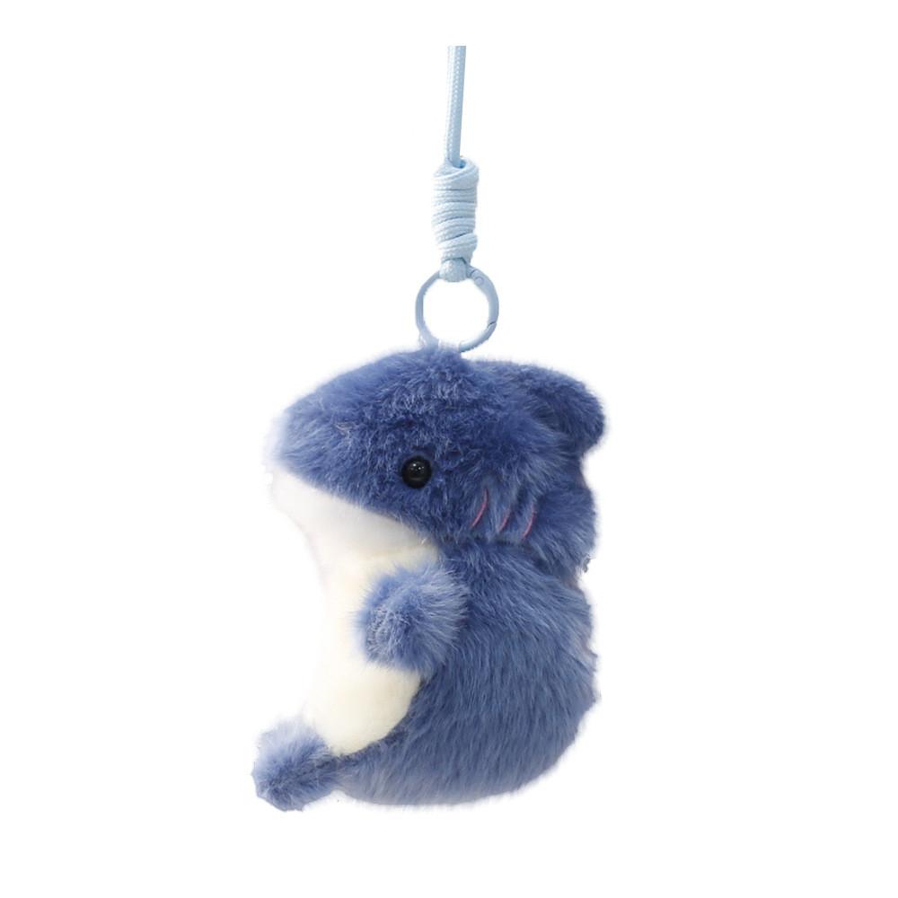 Marine Animal Plush Toy Shark Keychain With Soft Polyester Filling For Girls And Kids