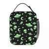 Colour Alien Rocket Spaceship Pattern Insulated Lunch Bag for Women Kids Portable Food Boxes Thermal Lunch Box Tote