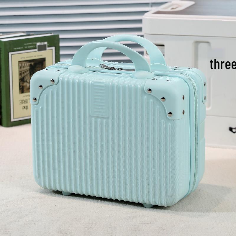 

Compact 14 Women s Portable Makeup Travel Bag - Simple, Lockless, Mini Carry-on Suitcase 14-inch