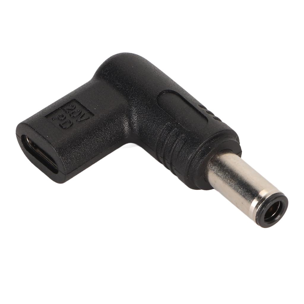 USB Type C Female To 6.0x3.7mm Adapter 100W PD Fast Charge 90 Degree Angled USB C To DC Adapter