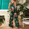 Womens Casual Overalls Jumpsuits Adjustable Straps Sleeveless Print Comfy Rompers With Pocket
