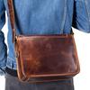 Men's Fashionable Single-shoulder Crossbody Bag, Men's Retro Oil-wax Genuine Leather Messenger Bag