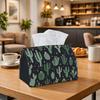 1pc Desert Tropical Nature Tissue Box - Multi-Functional Napkin Dispenser, Two Sizes Available Made of Durable Polyester, Decorated with Cactus Succul